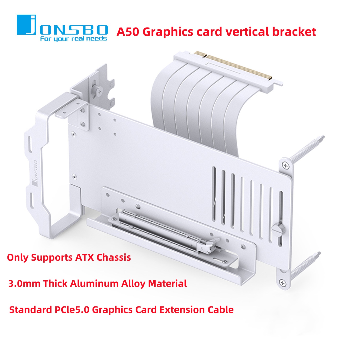 Atx Case - JONSBO A50 알루미늄 GPU 수직 마운트