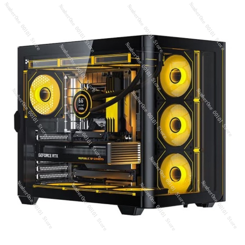 파노라마 곡면 글래스 데스크탑 PC 케이스 ATX 미들 - Pc Chassis 리뷰 및 가격
