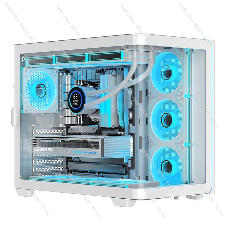 파노라마 곡면 글래스 데스크탑 PC 케이스 ATX 미들 - Pc Chassis 리뷰 및 가격