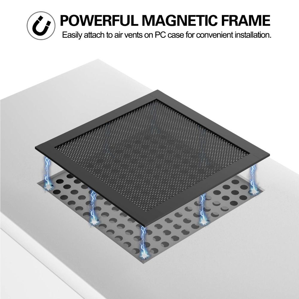 새로운 PVC 먼지 필터 커버 블랙 마그네틱 프레임 P - Dust Filter Pc 리뷰 및 가격